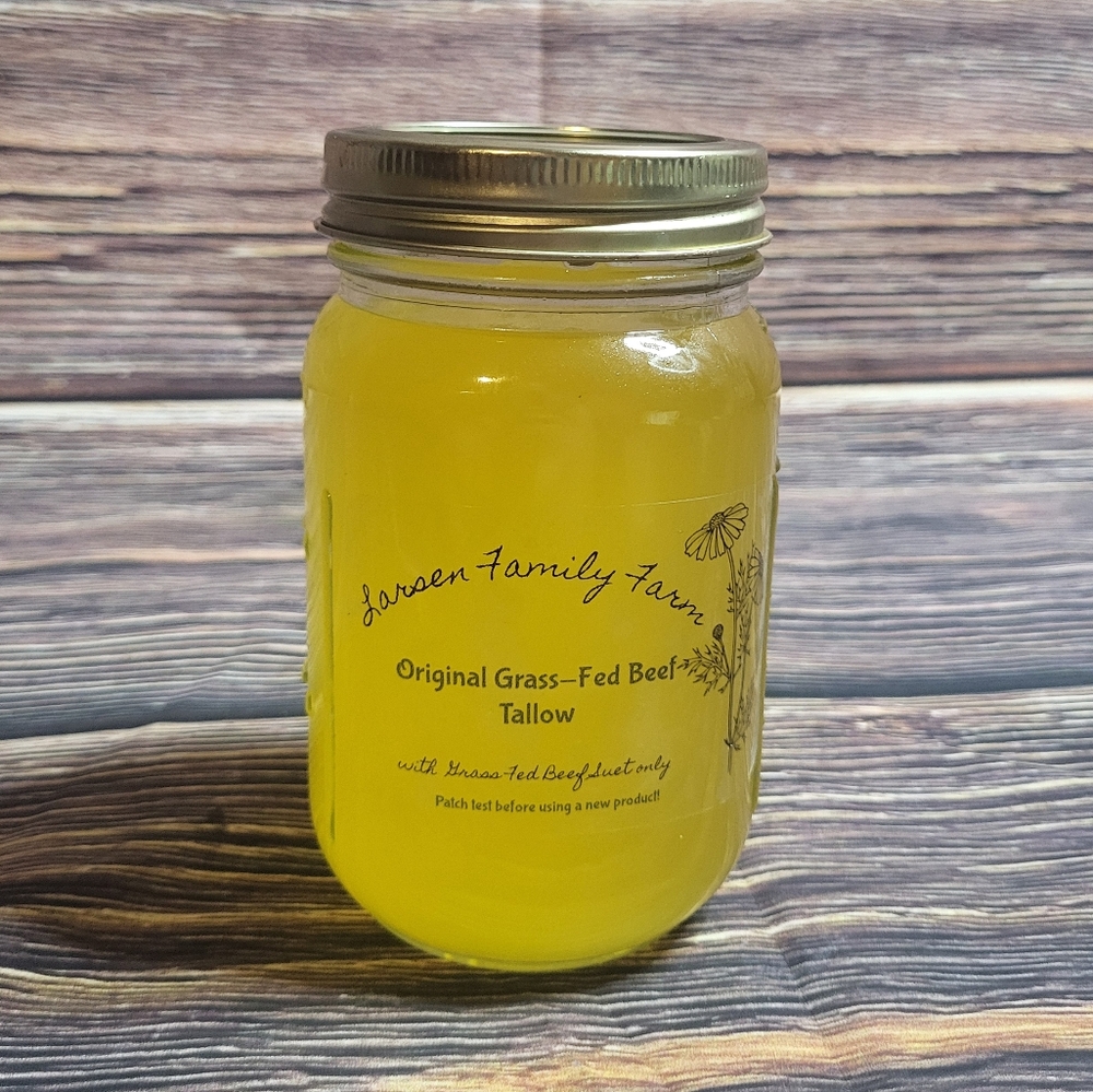 Krista Palmer 16 Volume Oz original grass-fed Tallow no additives.